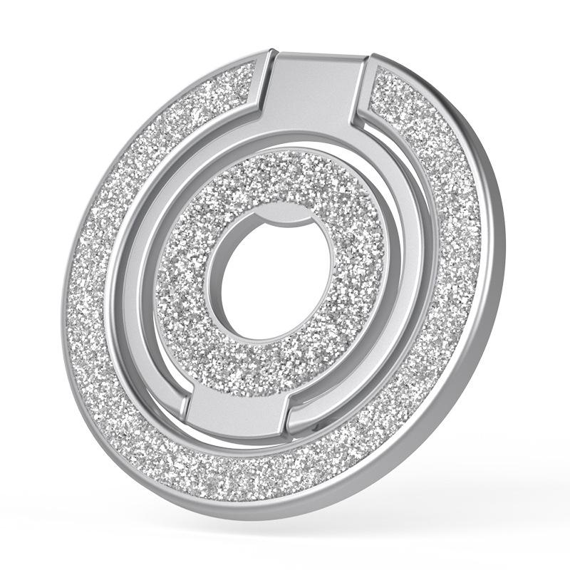 Support de téléphone magnétique double face à paillettes, support de bureau rotatif à 360°