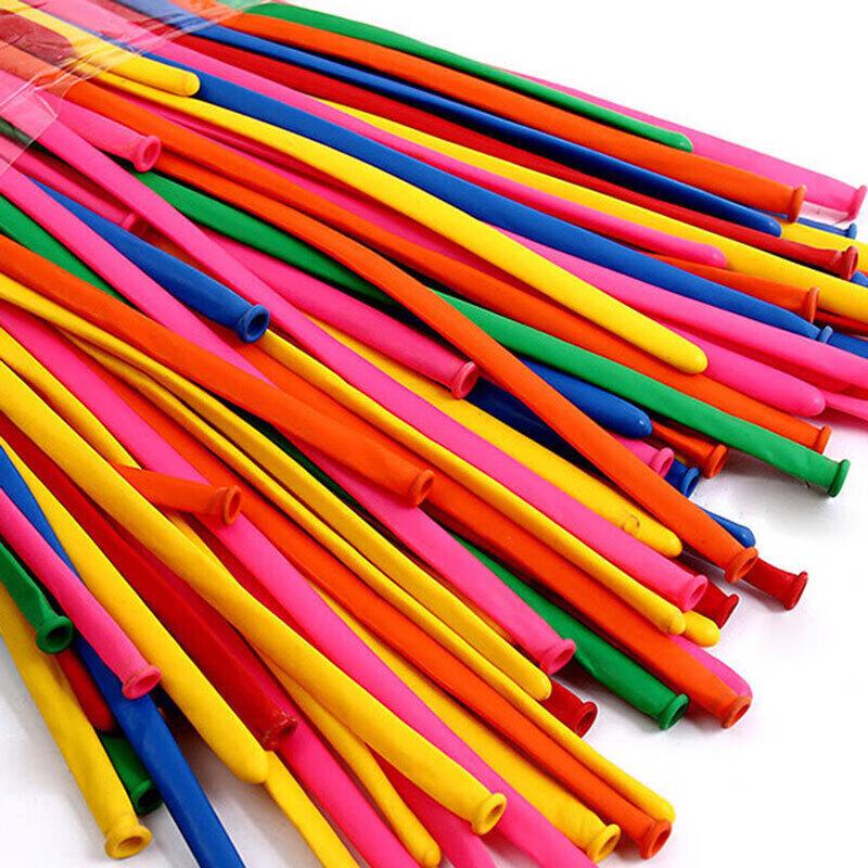 Palloncini Magici Lunghi, 100 Pezzi, Decorazione Compleanno, Vendita all'Ingrosso per Bancarelle, Colori Misti per Spettacoli a Maglia, Confezione Inclusa