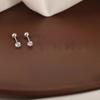High Quality 3mm 4mm 5mm Little Zircon Stud Earrings for Women Exquisite Silver Color Stainless Steel Piercing Earring Jewelry