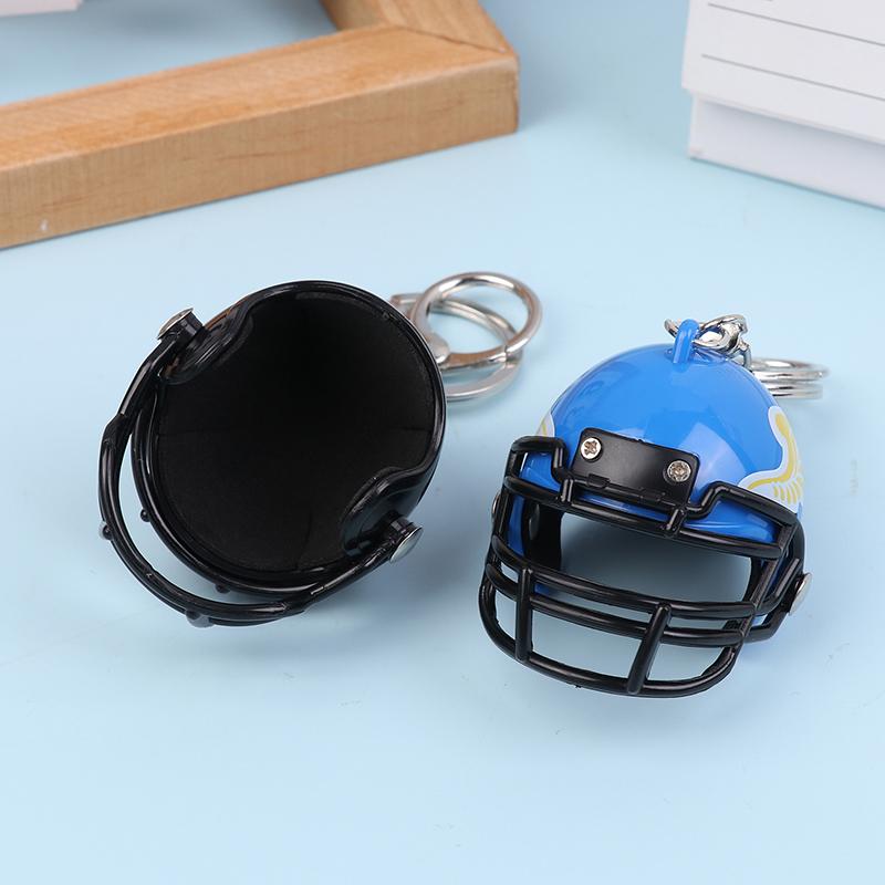 Kreativer Rugby-Helm Schlüsselanhänger Anhänger Sport Schmuck Mini Schlüsselring Tasche Ornament
