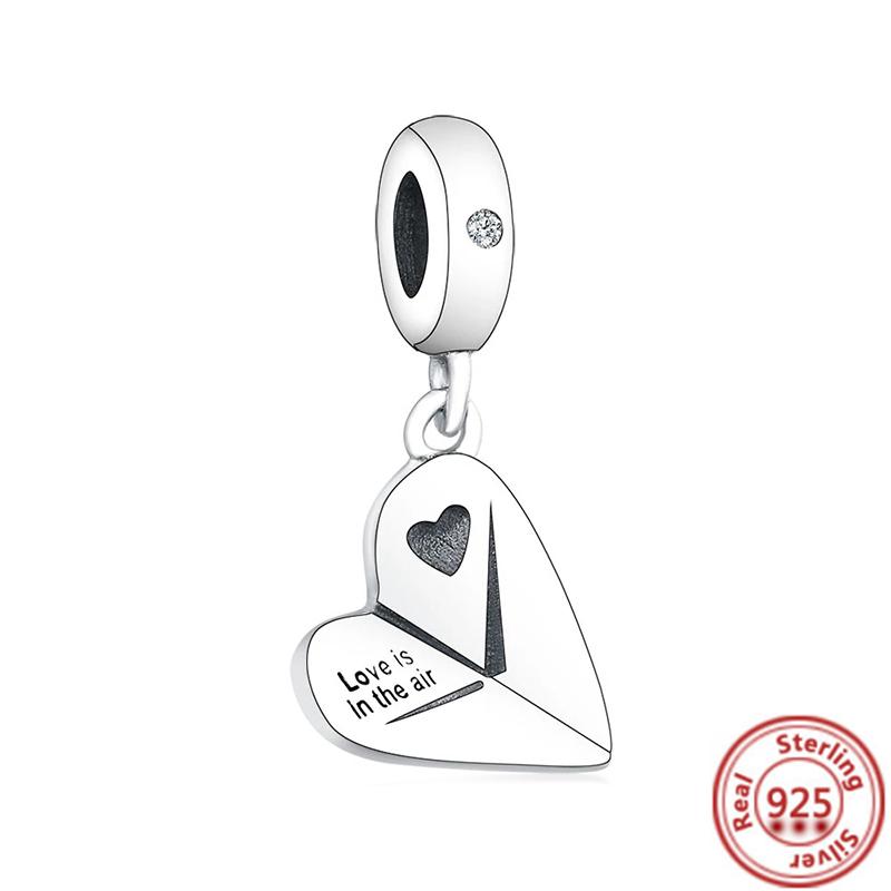 Passend für Original Pantaro Armband Damen DIY Zirkon Geschenk Neu Authentisch 925 Kupfer Herz Krone Eiffelturm Liebe Schlüssel Anhänger Perlen