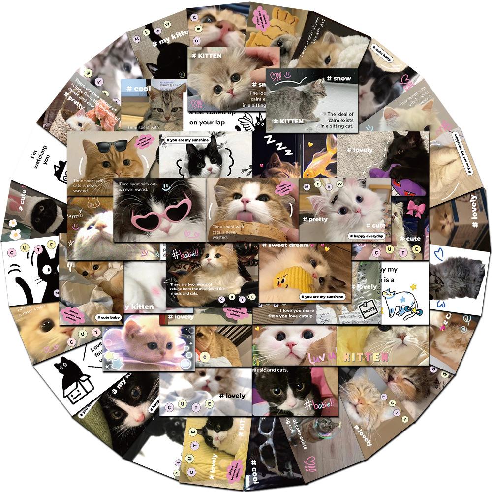 Kawaii Cat-klistremerke Søt jente-klistremerke Kawaii tegneserie prinsesse-pike-klistremerke Nydelig klistremerke for DIY dekorative utklippsbokflaske bagasje