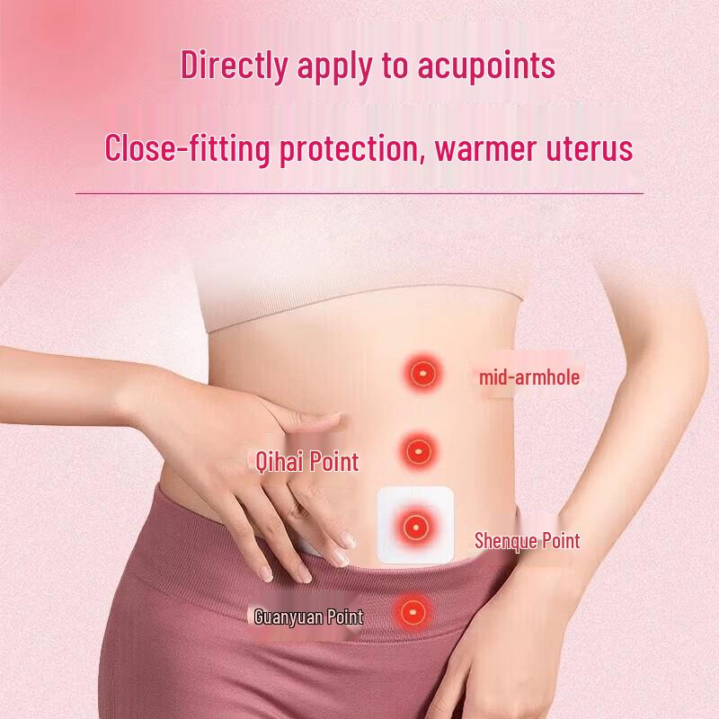 Authentic Chinese Medicine Uterus Warming Patch for Cold Uterus, Scanty Dark Menstrual Blood, Clots, and Amenorrhea.