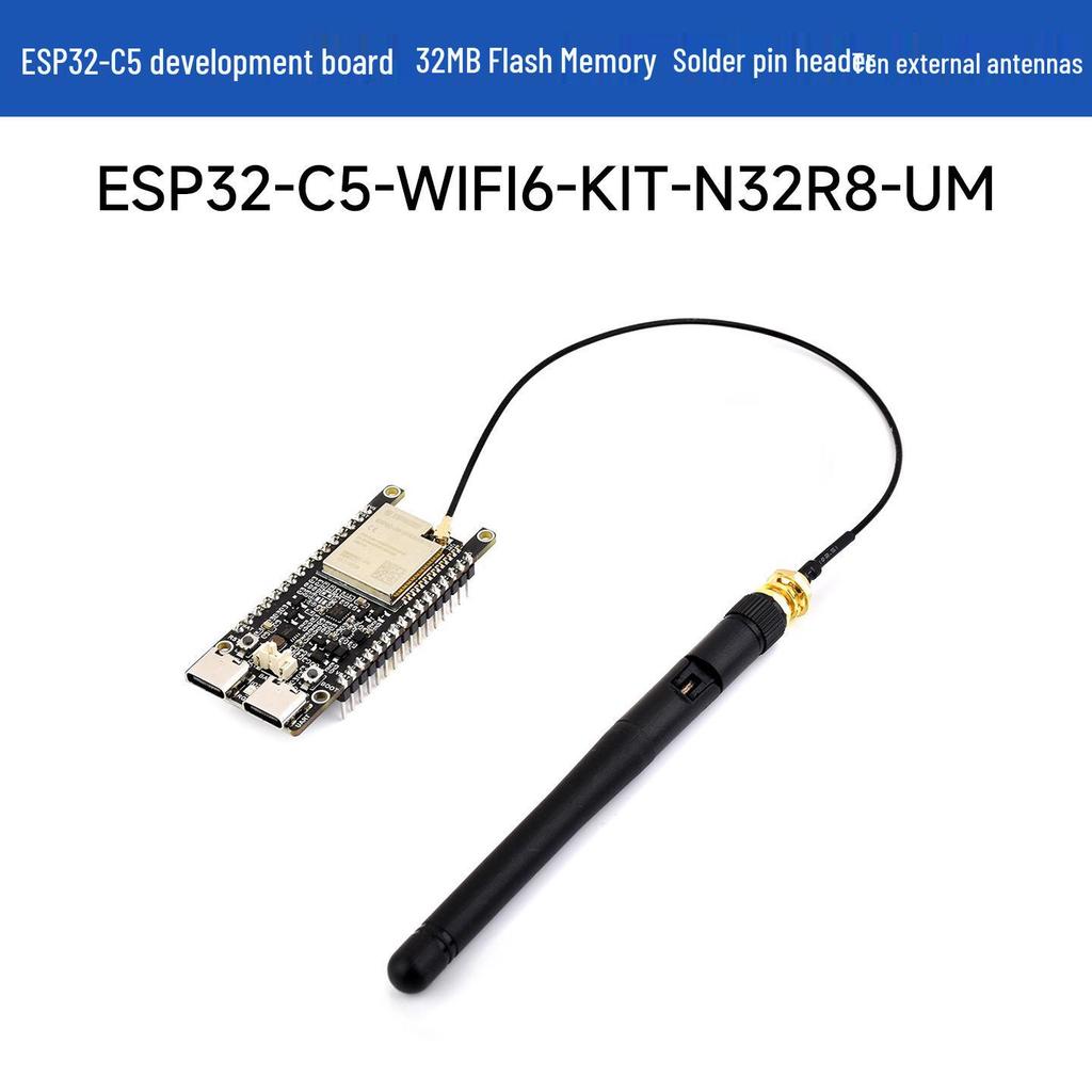 ESP32-C5 Wi-Fi 6 Dual-Band Development Board, 240MHz RISC-V Processor, Multi-Protocol.