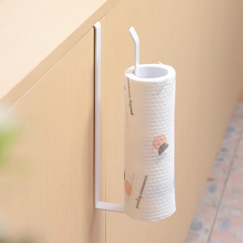 Kitchen Non-perforated Tissue Rack Special Ironwork Storage and Hanging Rack for Lazy People's Rags Paper Roll Rack and Storage Rack