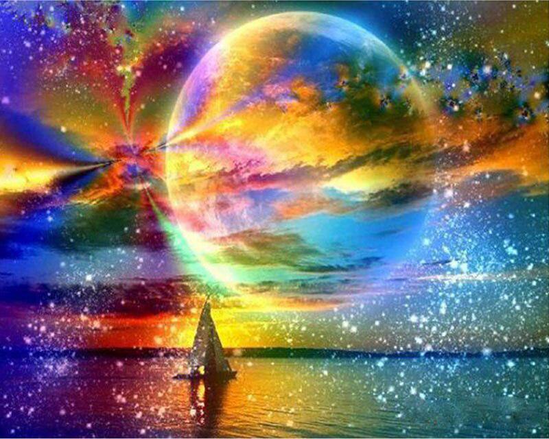 Diamond Painting Full Round Square Sunset City Street Landscape Car 5D Diamond Embroidery Full Set Rhinestones Diamond Mosaic Wall Art