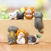 6pcs Set New Resin Mini Cat Figurines Cute Kitty DIY Micro Landscape Ornament Miniature Craft Model Pot Decor