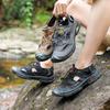 Sandália masculina de couro genuíno sapatos para o verão tamanho grande sapatos de caminhada ao ar livre sandálias masculinas chinelos plus size