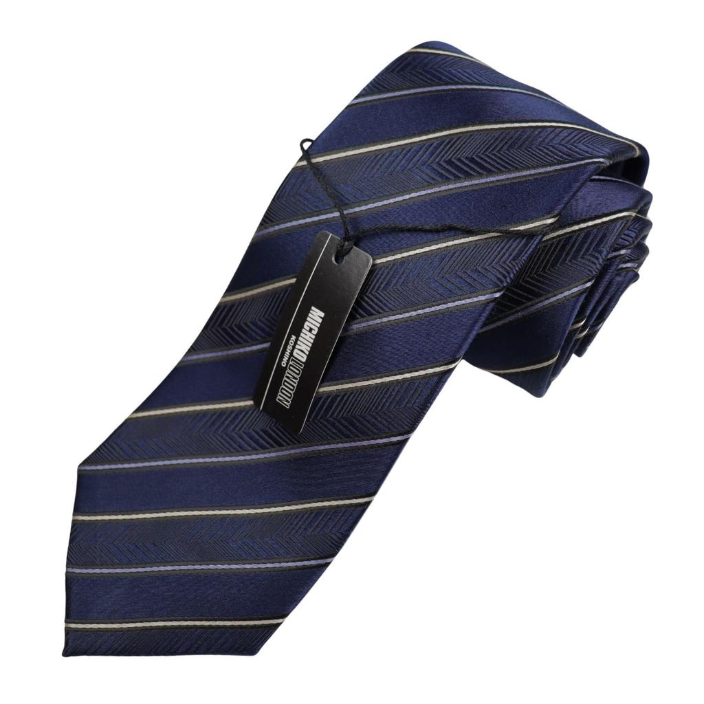 [Michiko London] Brand Necktie, Striped, Navy, MKCP-34-A