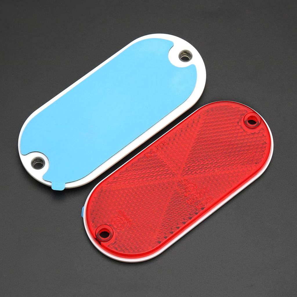 MFC PRO Night Safety Warning Red Oval 114x50mm Reflector Sticker Pack of 2 Car Truck Trailer Bus Reflector