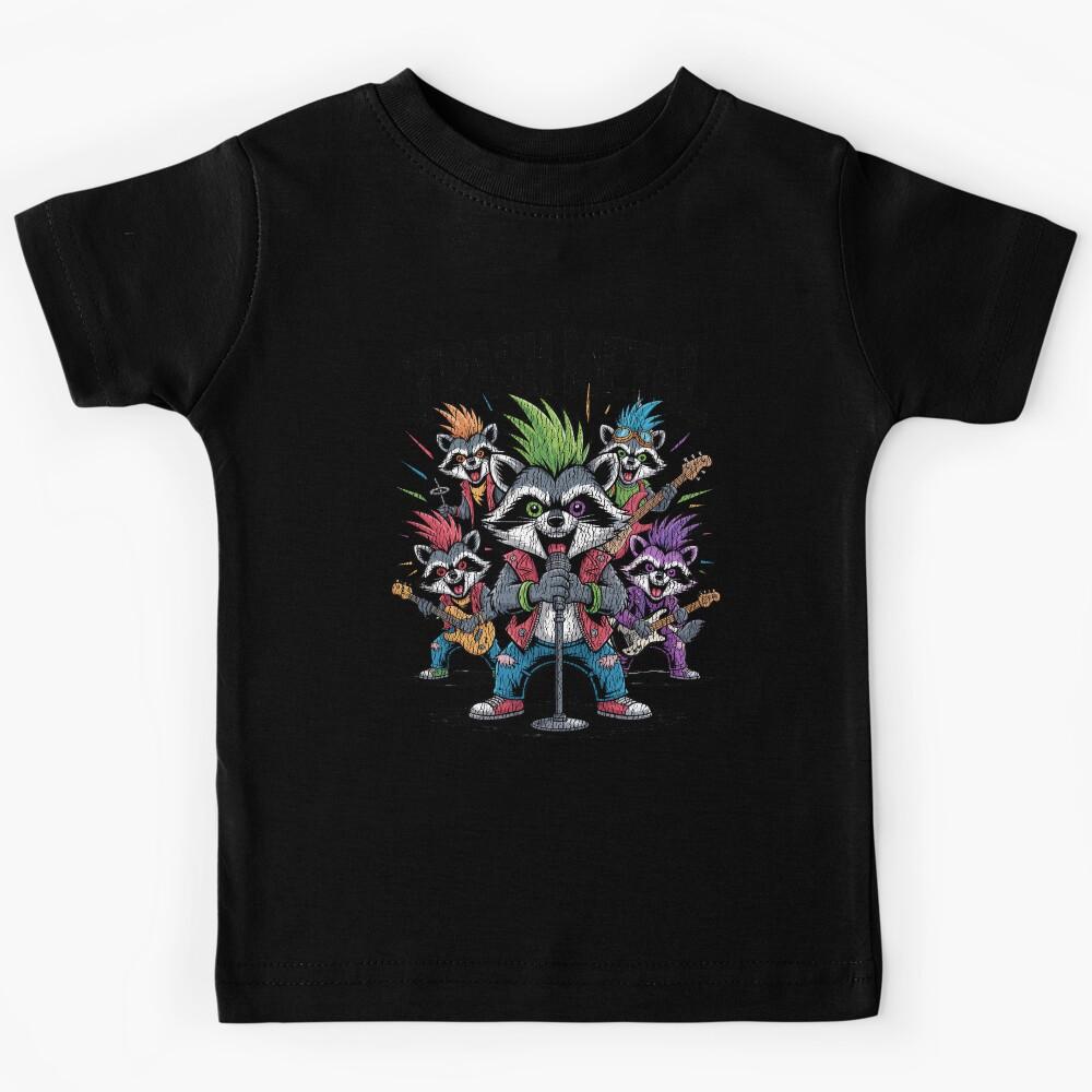 Vintage Trash Metal funny Raccoon band Kids T-Shirt 120