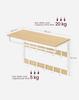 VASAGLE Wall-Mounted Coat Rack, Wall Shelf with 10 Removable Hooks, Clothes Rail, Coat Hooks with Shelf, for Entryway, Bedroom, Bathroom