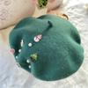 Christmas Fashion Vintage Beanie Winter French Beret Wool Hat Children Adults Perfect for Family Holiday Party Decoration