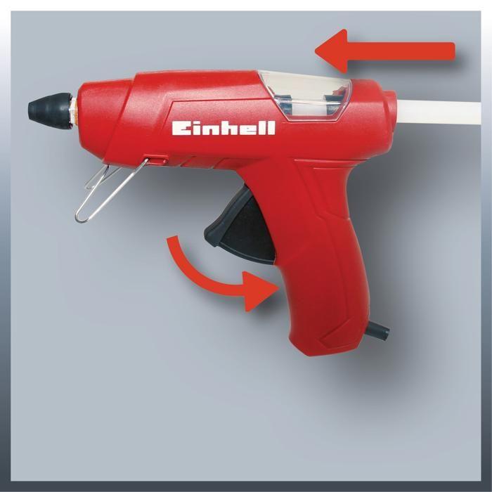 Einhell pistolet à colle tc-gg 30 (30 w, puissance de chauffe : 200 w) livré avec buses et 3 bâtonnets de colle