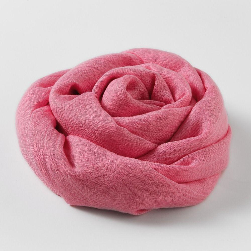 Solid Color Scarf Sun Protection Wrap Hijab Summer Pashmina Women Men