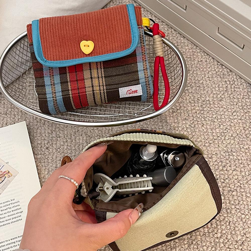 Contrast Color Data Cables Organizer Sanitary Pads Bag Large Capacity Cosmetic Bag Multipurpose Napkin Pouch Storage Bag