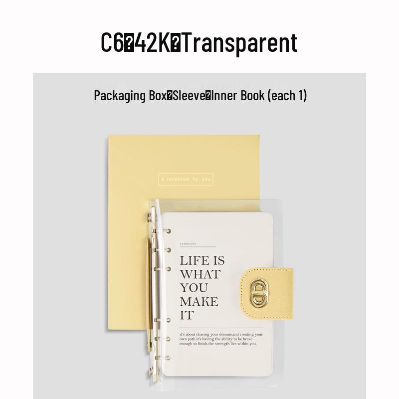 A7 Ordner A5 Notizbuch im Stil Hochwertiger Transparenter A6 Planer Journal