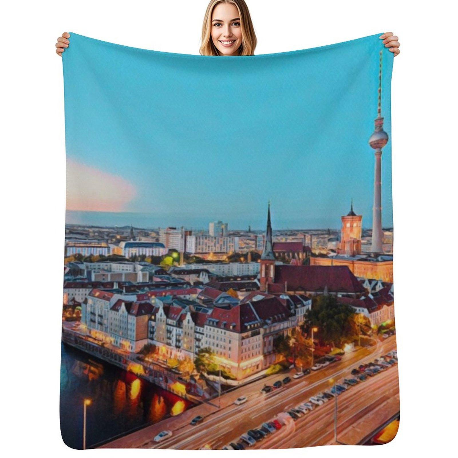 Berlin Throw Blanket All Weather Soft Throw Blanket for Sofa Size: 75*100cm, Weight: 230 GSM