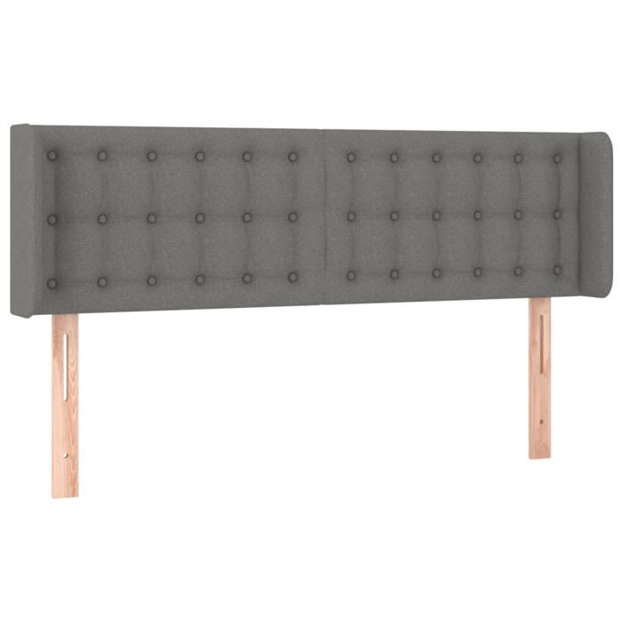 VidaXL LED Headboard Bedroom Furniture Double Bed Accessory Head of Bed Frame Interior Dark Grey 3123669
