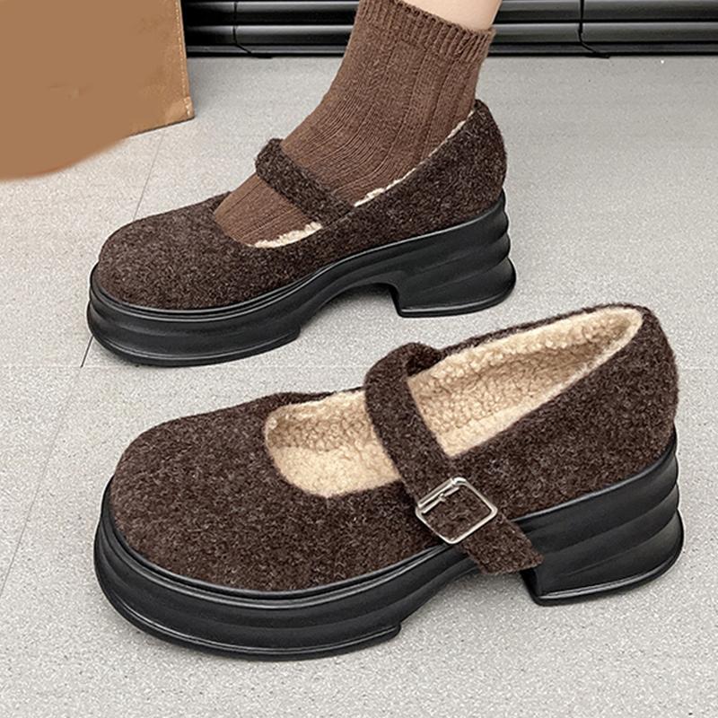 

Женские замшевые туфли на платформе, туфли на высоком каблуке, модные туфли на низком каблуке, женские туфли 2025 года, тренд осени, элегантные туфли в стиле Лолита, женские туфли Zapatos 40