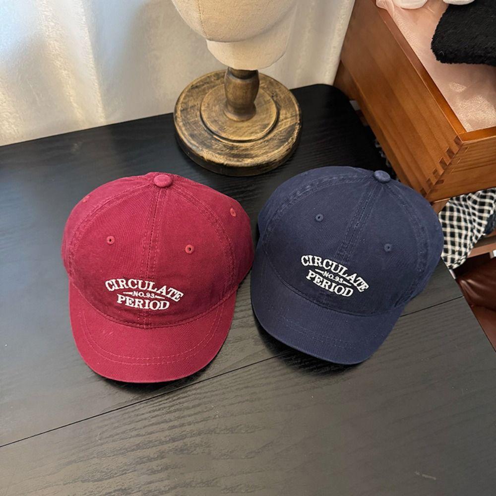 Letters Vintage Duck Tongue Cap Polyester Outdoor  Letters Baseball Hat Sports Baseball Cap  Summer
