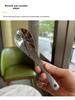 5 pcs Retro Style Hammer Spoon Stainless Steel Textured Spoon Household Thickened Dinner Spoon Children's Eating Spoon High-Visuality Dessert Spoon