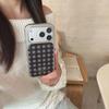 Retro Plaid Color Block Resin Phone Case for iPhone 17 Pro Max