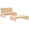 VidaXL Salon de Jardin avec Coussins 2 pcs, Canapé avec Dossier, Ensemble de Meubles avec Table Basse Patio Terrasse, 3186130