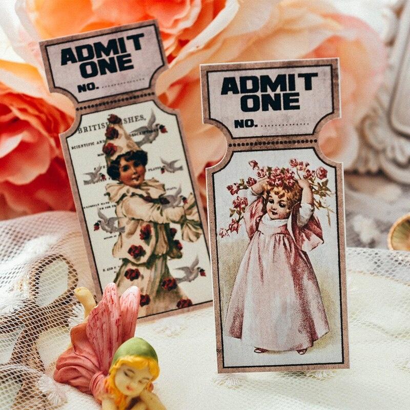 

10pcs Cute Girl Film Strip And Tickets Cardstock Die Cut For Scrapbooking Happy Planner/Card Making/Journaling Project Craft светло-серый