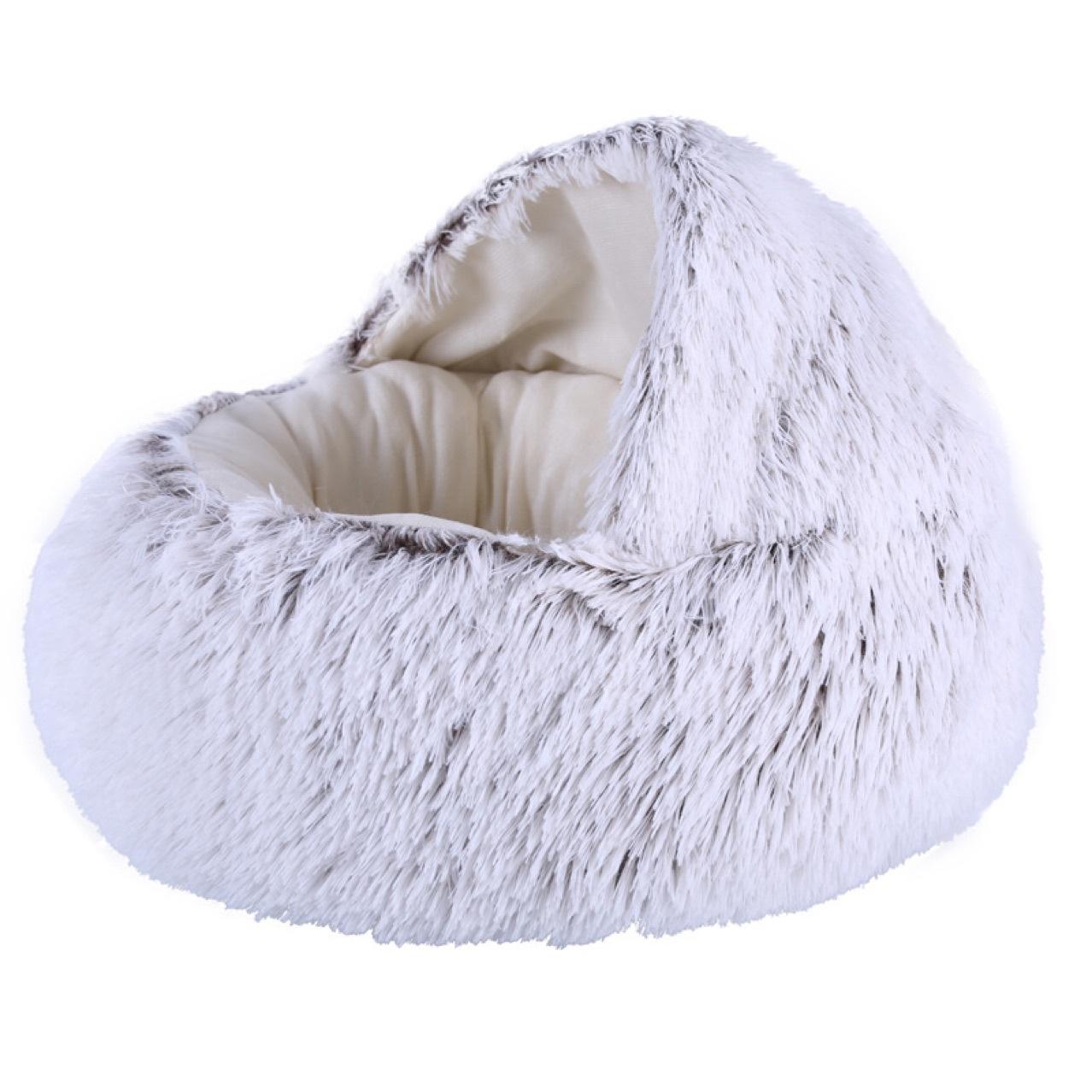 

Круглая будка для длинношерстных собак и будка для кошек с чехлом, выбритый низ, тканевая подкладка, стиль для длинношерстных собак M 50*20cm