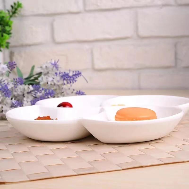 Farfurie împărțită Farfurie multifuncțională din ceramică Gustări cu fructe înmuiate în sos Farfurie din ceramică pentru restaurant