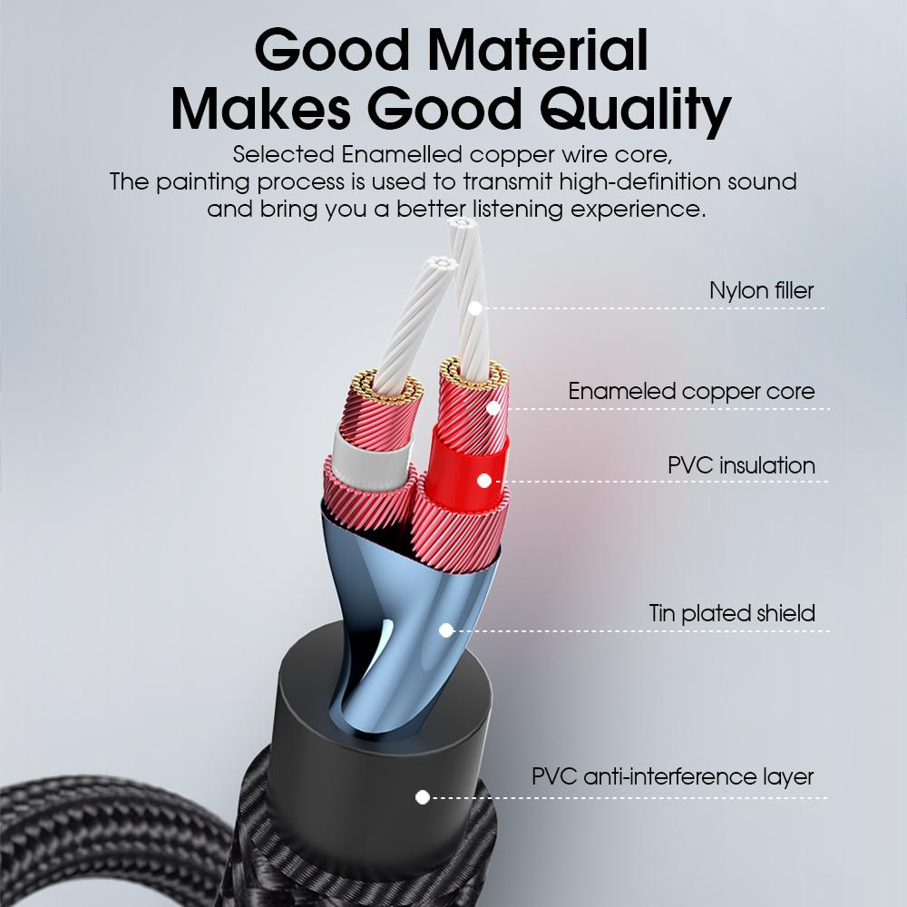 Essager RCA Audio Cable Stereo 3.5mm To 2RCA Cable Male To Female AUX RCA Jack Y Splitter For Amplifier Audio Home Theater WireGood Product
