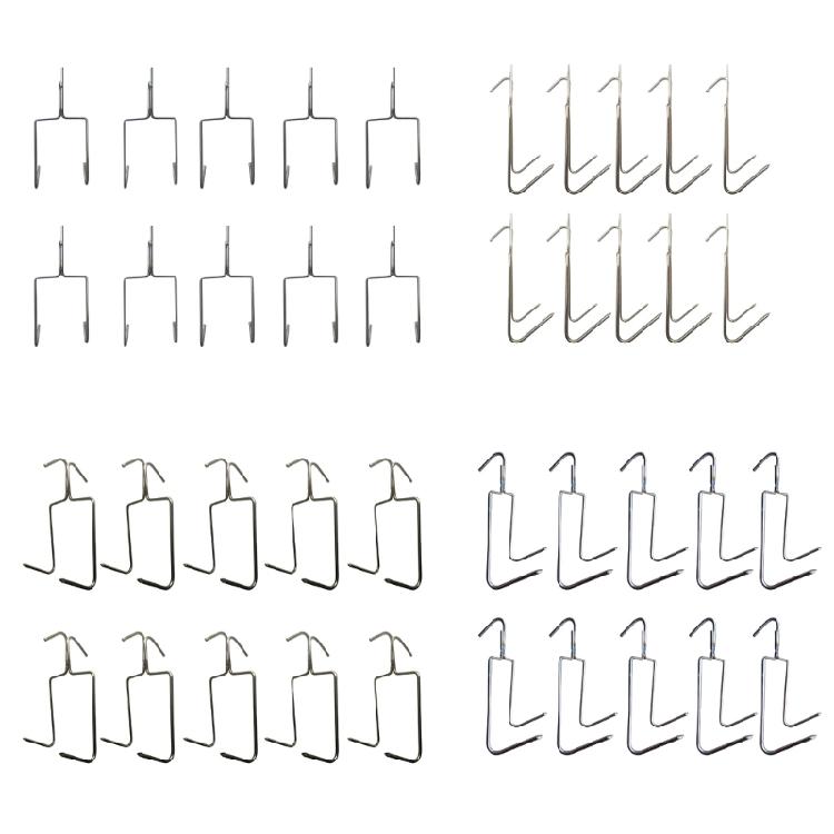 Packung mit 10 leicht zu reinigenden Hängern aus 316er Edelstahl für BBQ-Grillen, Outdoor-Kochen, Lebensmittelverarbeitung, Zubehör