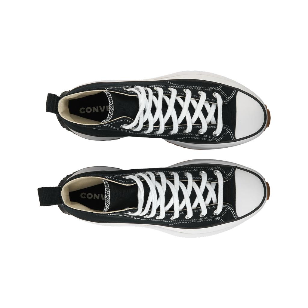 Converse Run Star Hi Schwarz Unisex Sneaker Weiß Gummi 166800C