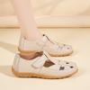 Women's Leather Sandals Summer Essentials Mary Jane Beach Flat Shoes Casual Soft Roman Sandals for Girl Plus Size
