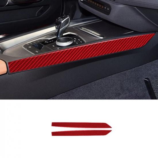 Bright Red Carbon Fiber Console Gear Shift Both Side Cover For BMW Z4 G29 19-22