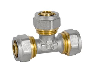 Té Pex-Al-Pex Chrome 16*16*16 Triple - D16*16*16T3