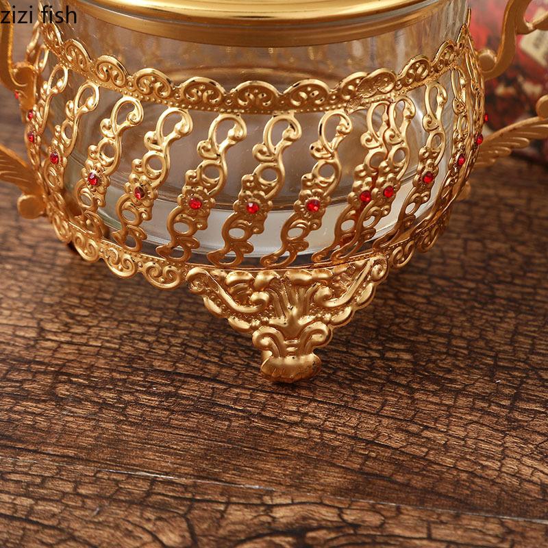 Hollow Iron Glass Seasoning Jar Sugar Bowl Spice Tin Kitchen Spice Container Seasoning Bottle Storage Jar Spice Box Organizer