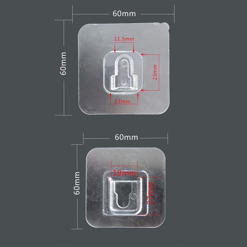 Plastic Hanger Portable Self-adhesive Oilproof Organizing Bracket Hook Office Hotel Restaurant Kitchen Bedroom Holder