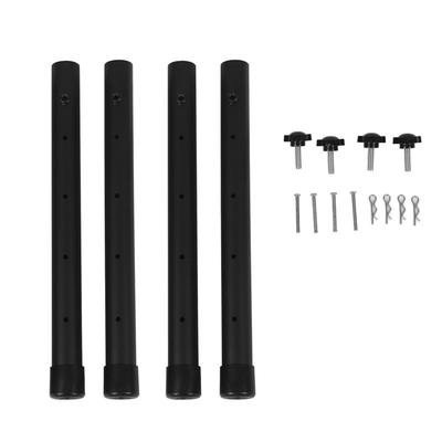 4 τεμ. Επεκτάσεις Ποδιών Τραπεζιού 44 εκ. Χαλύβδινες Ανυψωτήρες Ποδιών Τραπεζιού για Αναδιπλούμενα Τραπέζια Ίσια Κυρτά Πόδια