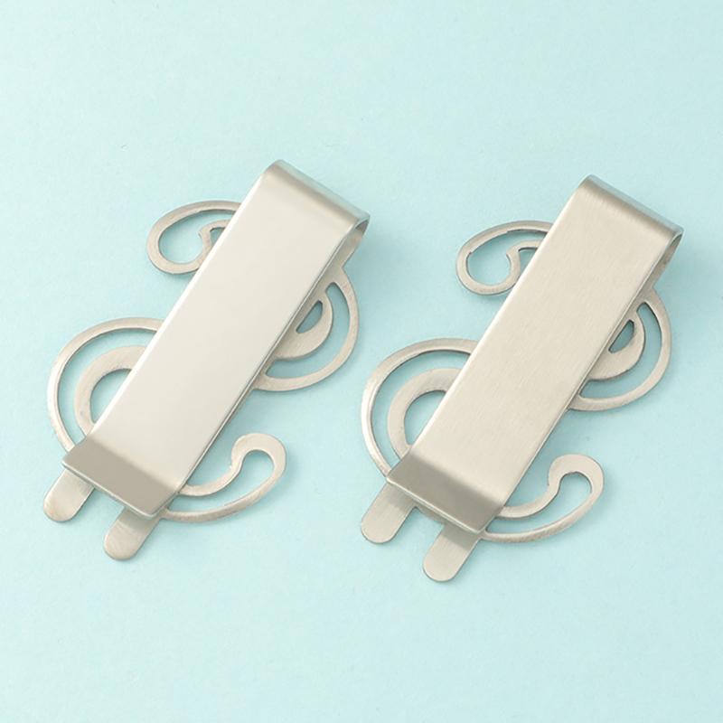 1Pcs Slim Money Clip Stainless Steel Cash Bills Credit Clip  Dollar Design  Coin Banknote Cash Clamp Holder