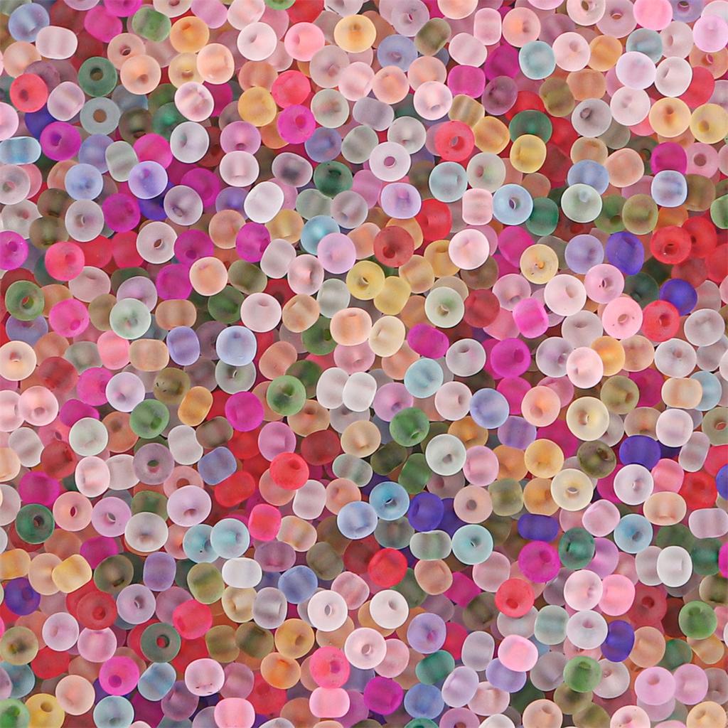 Frosted Clear Glass Seed Beads, DIY Jewelry Making Supplies