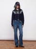 KIJUN Raw Edge Trimmed Jeans Blue