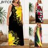Women's Fashion Summer Spring Sleeveless U-Neck Casual Dresses