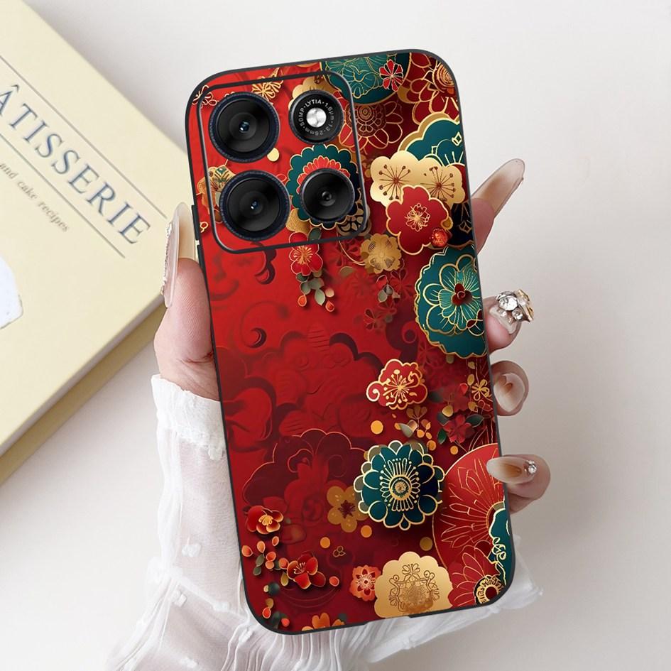 Per Motorola Moto G86 G56 2025 Custodia Moda Fiore Tramonto Cartone Animato Morbido Silicone Protettiva Copri Telefono Per MotoG56 MotoG86 Custodie