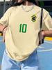 Brasilien Stil #10 3D-Druck Grafik Kurzarm Oberteile Atmungsaktiv Bequem Fußball Sport T-Shirt Hip-Hop Sommer Tägliche Kleidung
