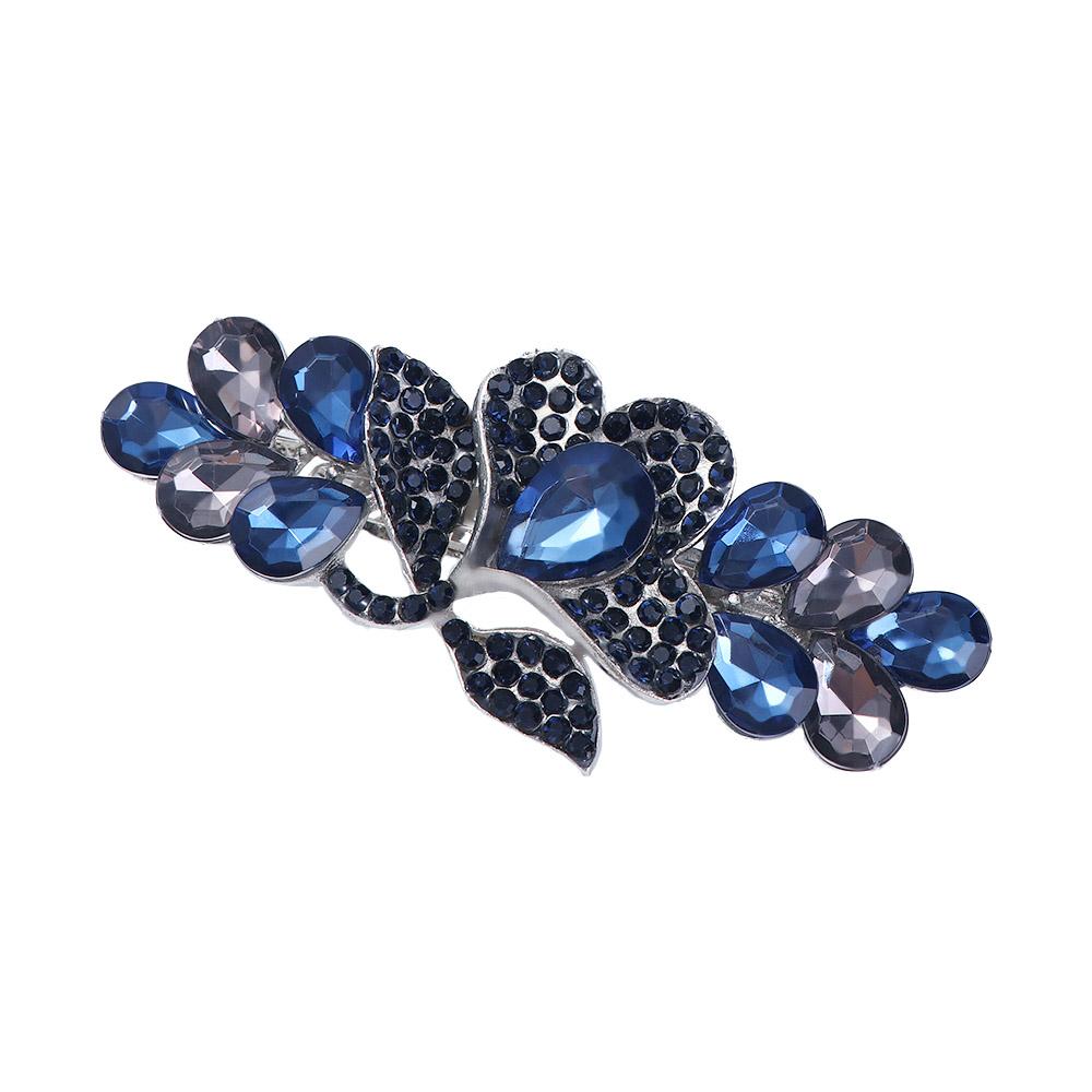 Vintage Elegante Kristallblume Tulpenkopfschmuck Federklemmen Damen Haarspangen Haarnadeln Koreanische Spangen