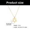 Irregular Five Pointed Star Necklace Stainless Steel Gold Plated Geometric Pendant For Women Daily Jewelry