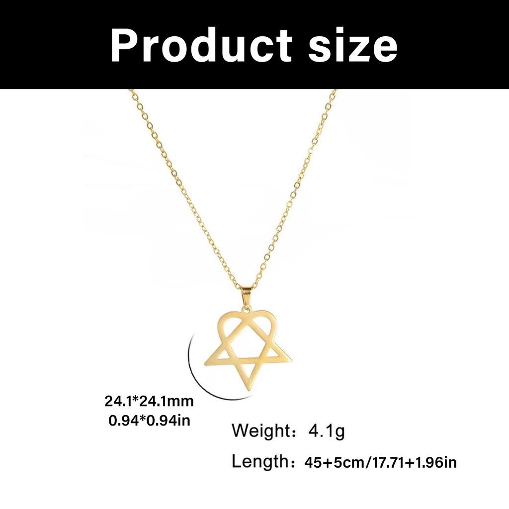 Irregular Five Pointed Star Necklace Stainless Steel Gold Plated Geometric Pendant For Women Daily Jewelry