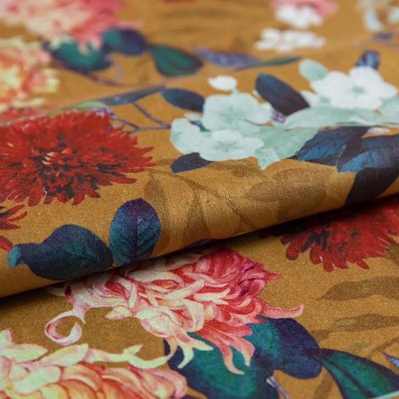 Blomstermønstret Støvtett Duk Restaurant Trykt Rektangulær Bordduk Landlig Stil Luksuriøs Dekorativ Bakgrunnsklut